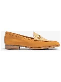 Leren mocassins lichtbruin/beige