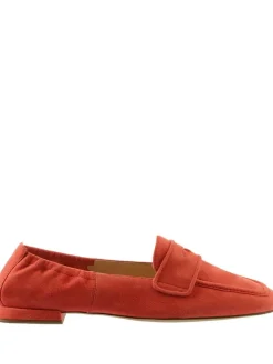 Leren mocassins oranje
