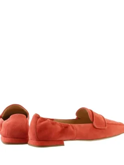Leren mocassins oranje