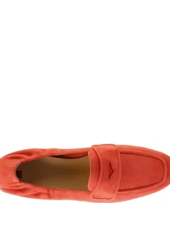 Leren mocassins oranje
