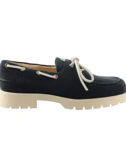 Leren mocassins "Timberly" donkerblauw