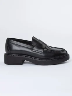 Leren mocassins zwart