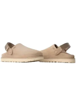 Leren pantoffels "Goldenstar" beige