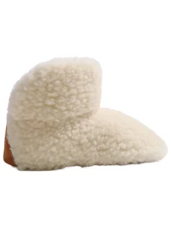 Leren pantoffels "Kim" beige