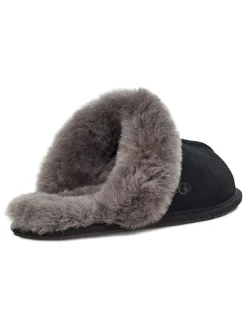 Leren pantoffels "Scuffette II" zwart