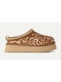 Leren pantoffels "Tazz Plains-Felecity" beige/lichtbruin