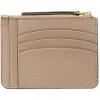 Leren portemonnee beige - (B)11,5 x (H)8,5 cm