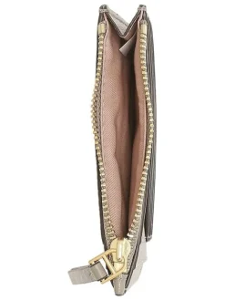 Leren portemonnee beige - (B)11,5 x (H)8,5 cm