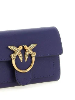 Leren portemonnee donkerblauw - (B)19 x (H)10 x (D)5 cm