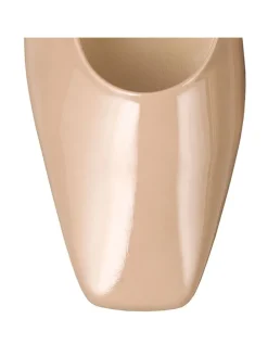 Leren pumps beige
