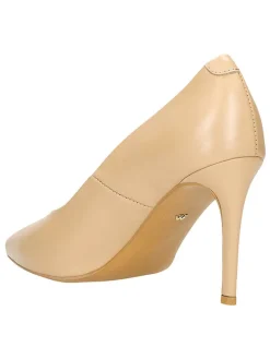 Leren pumps beige