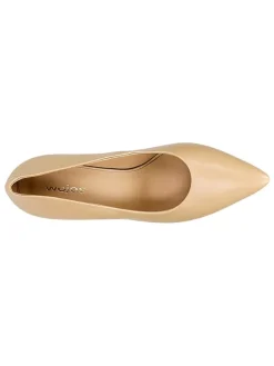 Leren pumps beige
