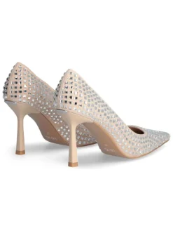 Leren pumps beige