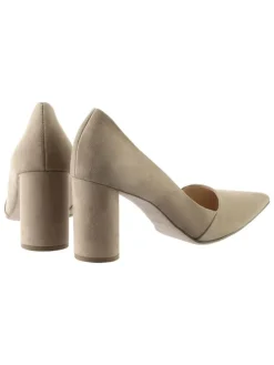 Leren pumps beige/bruin