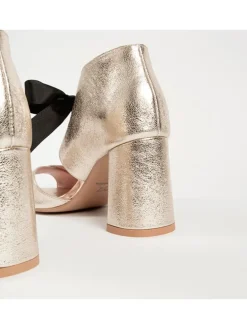 Leren pumps blauw/grijs/zwart