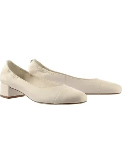 Leren pumps crème