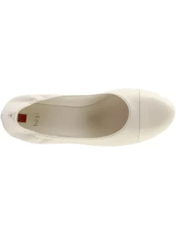 Leren pumps crème