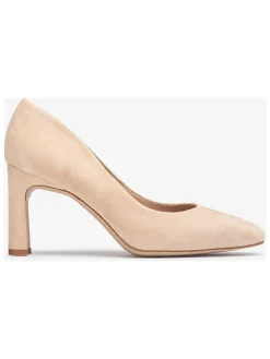 Leren pumps crème