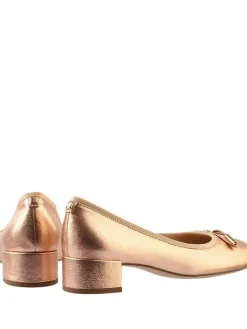 Leren pumps goudkleurig