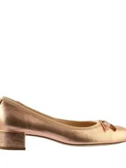Leren pumps goudkleurig