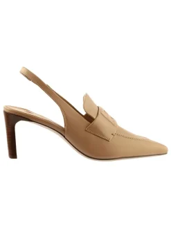 Leren pumps "Gwen" beige