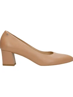 Leren pumps lichtbruin