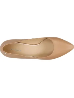 Leren pumps lichtbruin