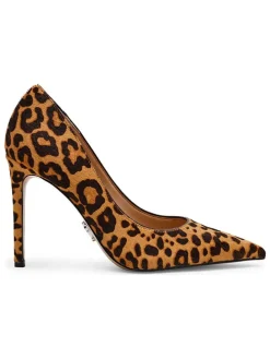 Leren pumps lichtbruin/zwart