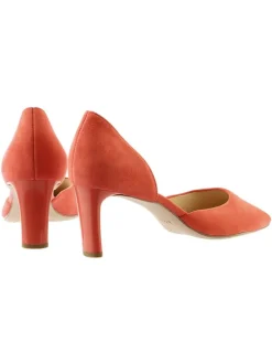 Leren pumps rood