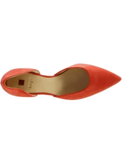 Leren pumps rood