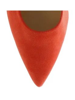 Leren pumps rood