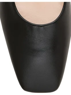 Leren pumps "Squared 40" zwart