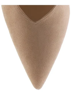 Leren pumps taupe