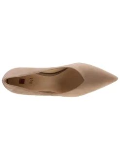 Leren pumps taupe