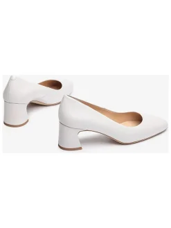 Leren pumps wit