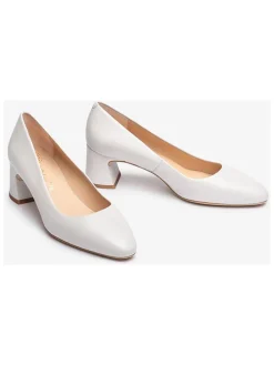 Leren pumps wit