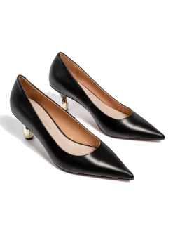 Leren pumps zwart