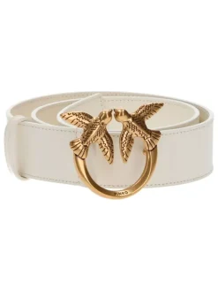 Leren riem crème