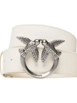 Leren riem crème