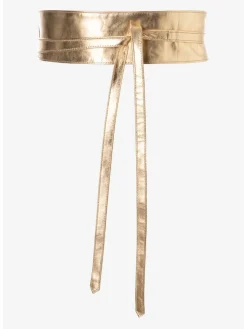 Leren riem goudkleurig
