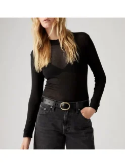 Leren riem zwart