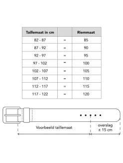 Leren riem zwart