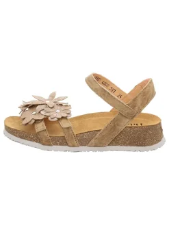 Leren sandalen beige