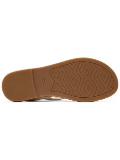 Leren sandalen crème