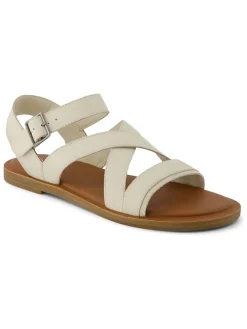 Leren sandalen crème