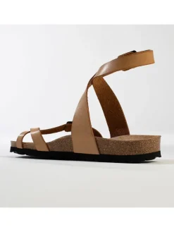 Leren sandalen "Mala" lichtbruin