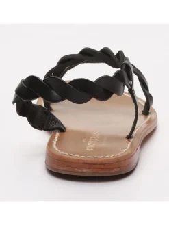 Leren sandalen "Maria" zwart