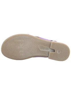 Leren sandalen paars