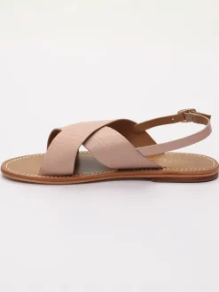 Leren sandalen "Sibella" beige