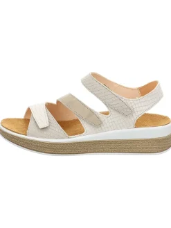 Leren sandalen wit/beige